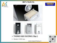 THÙNG GẠO GƯƠNG EUROGOLD C300 bạc - 300mm